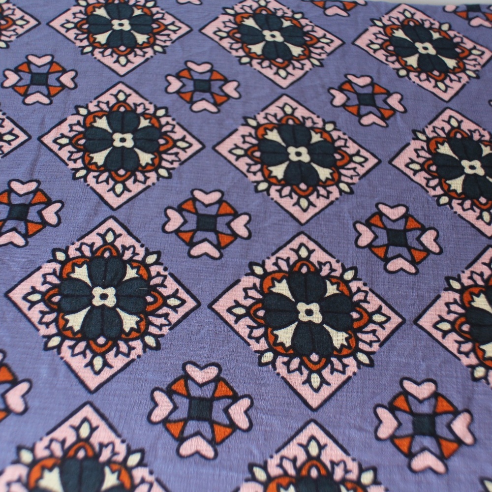 NWOT Melrose & Market Purple Pink Patterned Scarf - Picture 3 of 8